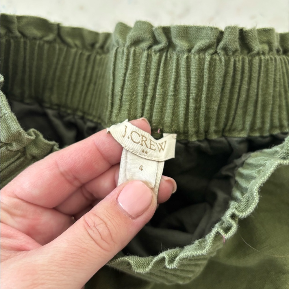 J.Crew Olive Green Women's Skirt sz 4 - Picture 2 of 3